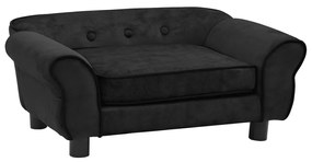 Καναπές - Κρεβάτι Σκύλου Μαύρος 72 x 45 x 30 εκ. Βελουτέ