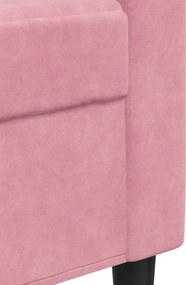 vidaXL Πολυθρόνα Ροζ 60 εκ. Βελούδινη