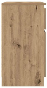 Συρταριέρα με Συρτάρια Τεχνίτης Δρυς 71x35x65 εκ. Επεξ. Ξύλο - Καφέ