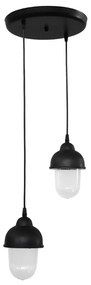 Φωτιστικό Οροφής Δίφωτο Heronia 950 11-0301 Black