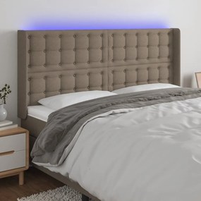 ΚΕΦΑΛΑΡΙ ΚΡΕΒΑΤΙΟΥ LED TAUPE 183X16X118/128 ΕΚ. ΥΦΑΣΜΑΤΙΝΟ 3124500