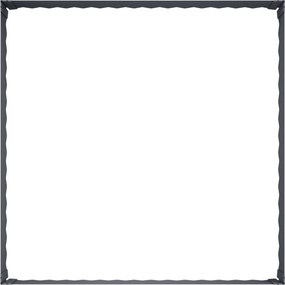 vidaXL Περίγραμμα γκαζόν 4 τμχ. 100 x 100 x 35 cm Ατσάλι Ανθρακί