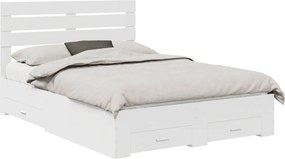 vidaXL Σκελετός Κρεβατιού Λευκό 160 x 200 cm Επεξεργασμένο Ξύλο