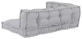 vidaXL Μαξιλάρι για καναπέ παλέτας 3 pcs Γκρι ύφασμα