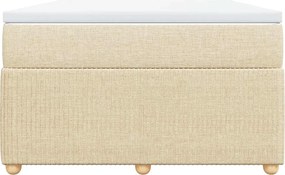 vidaXL Κρεβάτι Boxspring με Στρώμα Κρεμ 120x190 εκ. Υφασμάτινο