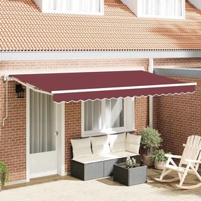 vidaXL Σκελετός Τέντας Μπορντό 400 x 200 cm