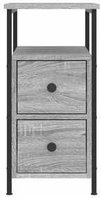 vidaXL Κομοδίνο Γκρι Sonoma 30 x 60 x 60 εκ. από Επεξεργασμένο Ξύλο