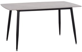 ΤΡΑΠΕΖΙ RAVEN HM18149.13 ΚΕΡΑΜΙΚΟ TOP ΜΕ ΟΨΗ ΓΚΡΙ ΜΑΡΜΑΡΟ 140x80x74Υεκ.