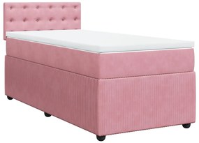 ΚΡΕΒΑΤΙ BOXSPRING ΜΕ ΣΤΡΩΜΑ ΡΟΖ 100X200 ΕΚ. ΒΕΛΟΥΔΙΝΟ 3287679