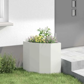 vidaXL Γωνιακό Ροδόδεντρο Λευκό 45 x 45 x 50 εκ Ατσάλι