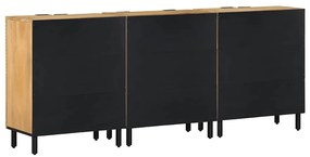 3 τεμαχίων Sideboards καφέ 60x33x75 cm μασίφ ξύλο Mango 3310005