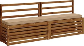 vidaXL Μαξιλάρια Πάγκου 2 Τεμαχίων VUGHT 2 pcs 100% Πολυεστέρας Άμμος