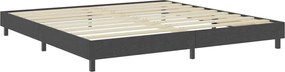 vidaXL Κρεβάτι Boxspring Σκούρο Γκρι 200 x 200 εκ. Υφασμάτινο