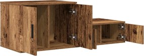 vidaXL Ντουλάπι αποθήκευσης 2 pcs Παλιό ξύλο 127 x 41 x 40 εκ