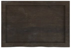vidaXL Επιφάνεια Τραπεζιού Σκούρο Καφέ 60x40x(2-6) εκ Επεξ. Μασίφ Δρυς