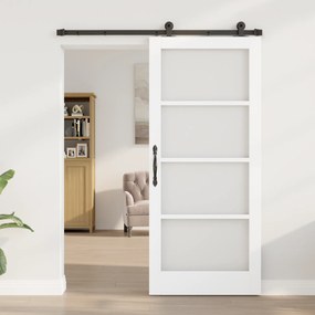 vidaXL Συρόμενη Πόρτα με Σετ Υλικών 'ORKDAL' Λευκή 86x198.5 εκ.