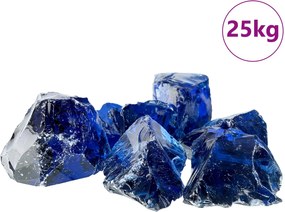 vidaXL Πέτρες Κήπου Μπλε 12 cm Γυαλί