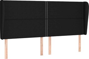 vidaXL Κρεβάτι Boxspring με Στρώμα Μαύρο 180x200 εκ. Υφασμάτινο
