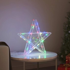 vidaXL 3D Αστέρι με 50 LED Πολύχρωμο 55 x 53.5 x 10 εκ Ακρυλικό