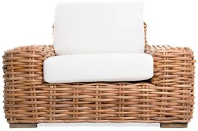 Πολυθρόνα Cirebon 100052 80x115x70cm Με Μαξιλάρια Natural-White Soulworks