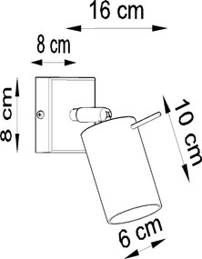 Sollux Φωτιστικό οροφής Ring 1,ατσάλι,1xGU10/40w