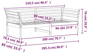 ΚΑΝΑΠΕΣ ΚΡΕΒΑΤΙ ΚΑΦΕ ΚΕΡΙΟΥ 80 X 200 ΕΚ. ΑΠΟ ΜΑΣΙΦ ΞΥΛΟ ΠΕΥΚΟΥ 842869