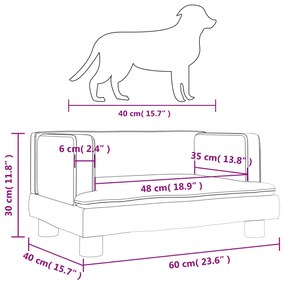 ΚΡΕΒΑΤΙ ΣΚΥΛΟΥ ΜΑΥΡΟ 60 X 40 X 30 ΕΚ. ΑΠΟ ΣΥΝΘΕΤΙΚΟ ΔΕΡΜΑ 171913