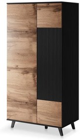 RANDOM P-1 hanging shelf, color: wotan oak/black DIOMMI V-PL-RANDOM-S-1