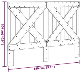 vidaXL Κεφαλάρι 140 x 104 εκ. από Μασίφ Ξύλο Πεύκου