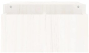 vidaXL Βάση Οθόνης Λευκή 100x27,5x15 εκ. από Μασίφ Ξύλο Πεύκου