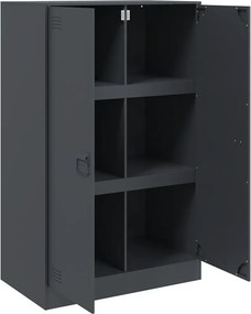 vidaXL Μπουφές Ανθρακί 67x39x107 εκ. από Ατσάλι
