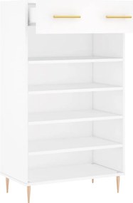 vidaXL Παπουτσοθήκη Λευκή 60 x 35 x 105 εκ. από Επεξεργασμένο Ξύλο