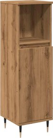 vidaXL Ντουλάπι μπάνιου Δρυς τεχνίτης 30x30x100 cm Κατασκευασμένο ξύλο
