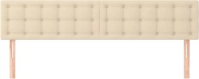 vidaXL Κεφαλάρια Κρεμ Ύφασμα 200x5x78/88 εκ.