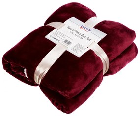 Heinner HR-BLK127-DKRED Κουβέρτα Fleece Καναπέ 127x150εκ. Dark Red