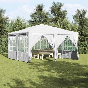 vidaXL Σκηνή Πάρτυ Λευκό 400 x 400 x 266 εκ Πολυεστέρας, Χάλυβας