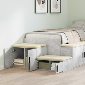 vidaXL Ντουλάπα Αποθήκευσης Γκρι Σκυρόδεμα 103x41x40 εκ από Ξύλο