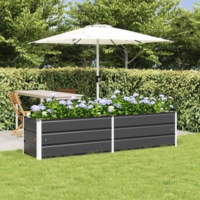 vidaXL Γλάστρα Ανθρακί 195 x 50 x 45 εκ Επικαλυμμένος Χάλυβας
