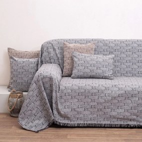Ριχτάρι 1444 Grey Anna Riska Τριθέσιο 180x280cm Chenille