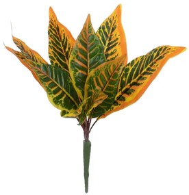 Τεχνητό Φυτό Κρότωνας 78260 34cm Green-Orange GloboStar Plastic, Fabric