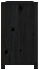 vidaXL Βοηθητικό Ντουλάπι Μαύρο 100x40x72 εκ. από Μασίφ Ξύλο Πεύκου
