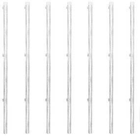 vidaXL Συρματόπλεγμα Ασημί 15 x 1,25 μ. Γαλβανισμένο Ατσάλι + Στύλοι