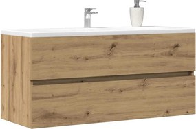 vidaXL Ντουλάπι Νιπτήρα Αρτισιανή Δρυς 100x38,5x45 εκ. Επεξ. Ξύλο