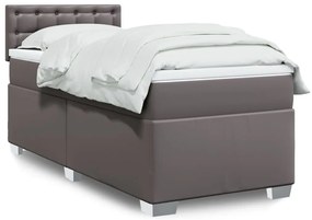 ΚΡΕΒΑΤΙ BOXSPRING ΜΕ ΣΤΡΩΜΑ ΓΚΡΙ 90X200 ΕΚ. ΑΠΟ ΣΥΝΘΕΤΙΚΟ ΔΕΡΜΑ 3288406