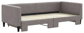 vidaXL Καναπές Κρεβάτι Συρόμενος Taupe 90 x 200 εκ. Υφασμάτινος