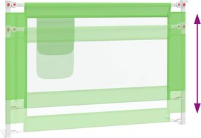 vidaXL Μπάρα Κρεβατιού Προστατευτική Πράσινη 100 x 25 εκ. Υφασμάτινη