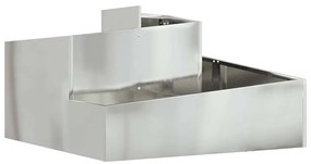 vidaXL Γλάστρα Κήπου Ασημί 80 x 80 x 50 εκ. Γαλβανισμένος χάλυβας