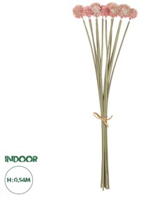 GloboStar® Artificial Garden PINK DANDELION BOUQET 21359 Τεχνητό Διακοσμητικό Ταραξάκο Μπουκέτο Y54cm