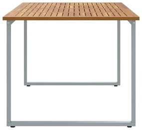 vidaXL Τραπέζι Κήπου για Φαγητό Γκρι 180 x 90 x 75 cm