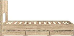 vidaXL Καλάθι με αποθήκη και κεφαλάρι Sonoma Δρυς 75 x 190 cm